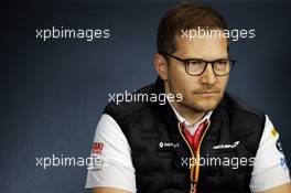 Andreas Seidl, McLaren Managing Director in the FIA Press Conference. 02.08.2019. Formula 1 World Championship, Rd 12, Hungarian Grand Prix, Budapest, Hungary, Practice Day.