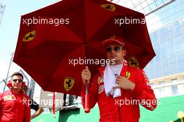Charles Leclerc (MON) Ferrari on the grid. 04.08.2019. Formula 1 World Championship, Rd 12, Hungarian Grand Prix, Budapest, Hungary, Race Day.