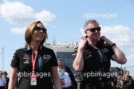 Claire Williams (GBR) Williams Racing Deputy Team Principal and Mike O'Driscoll (GBR) Williams Group CEO on the grid. 04.08.2019. Formula 1 World Championship, Rd 12, Hungarian Grand Prix, Budapest, Hungary, Race Day.