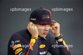 Max Verstappen (NLD) Red Bull Racing in the post race FIA Press Conference. 04.08.2019. Formula 1 World Championship, Rd 12, Hungarian Grand Prix, Budapest, Hungary, Race Day.