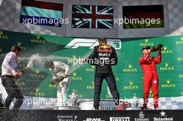 The podium (L to R): James Vowles (GBR) Mercedes AMG F1 Chief Strategist; Lewis Hamilton (GBR) Mercedes AMG F1; Max Verstappen (NLD) Red Bull Racing; and Sebastian Vettel (GER) Ferrari. 04.08.2019. Formula 1 World Championship, Rd 12, Hungarian Grand Prix, Budapest, Hungary, Race Day.