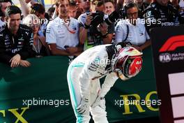 Race winner Lewis Hamilton (GBR) Mercedes AMG F1 celebrates in parc ferme. 04.08.2019. Formula 1 World Championship, Rd 12, Hungarian Grand Prix, Budapest, Hungary, Race Day.