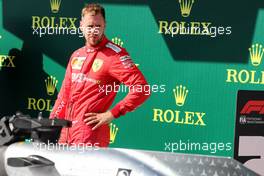 Sebastian Vettel (GER) Ferrari in parc ferme. 04.08.2019. Formula 1 World Championship, Rd 12, Hungarian Grand Prix, Budapest, Hungary, Race Day.