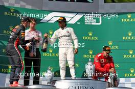 The podium (L to R): Max Verstappen (NLD) Red Bull Racing, second; James Vowles (GBR) Mercedes AMG F1 Chief Strategist; Lewis Hamilton (GBR) Mercedes AMG F1, race winner; Sebastian Vettel (GER) Ferrari, third. 04.08.2019. Formula 1 World Championship, Rd 12, Hungarian Grand Prix, Budapest, Hungary, Race Day.