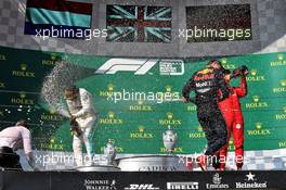 The podium (L to R): James Vowles (GBR) Mercedes AMG F1 Chief Strategist; race winner Lewis Hamilton (GBR) Mercedes AMG F1; Max Verstappen (NLD) Red Bull Racing, second; Sebastian Vettel (GER) Ferrari, third. 04.08.2019. Formula 1 World Championship, Rd 12, Hungarian Grand Prix, Budapest, Hungary, Race Day.