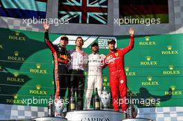 The podium (L to R): Max Verstappen (NLD) Red Bull Racing, second; James Vowles (GBR) Mercedes AMG F1 Chief Strategist; Lewis Hamilton (GBR) Mercedes AMG F1, race winner; Sebastian Vettel (GER) Ferrari, third. 04.08.2019. Formula 1 World Championship, Rd 12, Hungarian Grand Prix, Budapest, Hungary, Race Day.