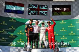 The podium (L to R): Max Verstappen (NLD) Red Bull Racing, second; James Vowles (GBR) Mercedes AMG F1 Chief Strategist; Lewis Hamilton (GBR) Mercedes AMG F1, race winner; Sebastian Vettel (GER) Ferrari, third. 04.08.2019. Formula 1 World Championship, Rd 12, Hungarian Grand Prix, Budapest, Hungary, Race Day.