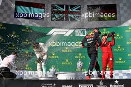 The podium (L to R): James Vowles (GBR) Mercedes AMG F1 Chief Strategist; race winner Lewis Hamilton (GBR) Mercedes AMG F1; Max Verstappen (NLD) Red Bull Racing, second; Sebastian Vettel (GER) Ferrari, third. 04.08.2019. Formula 1 World Championship, Rd 12, Hungarian Grand Prix, Budapest, Hungary, Race Day.