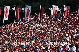 Circuit atmosphere - fans in the grandstand. 04.08.2019. Formula 1 World Championship, Rd 12, Hungarian Grand Prix, Budapest, Hungary, Race Day.
