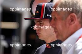 Max Verstappen (NLD) Red Bull Racing with Dr Helmut Marko (AUT) Red Bull Motorsport Consultant. 03.08.2019. Formula 1 World Championship, Rd 12, Hungarian Grand Prix, Budapest, Hungary, Qualifying Day.