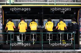 Renault F1 Team pit gantry. 03.08.2019. Formula 1 World Championship, Rd 12, Hungarian Grand Prix, Budapest, Hungary, Qualifying Day.