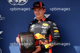 Max Verstappen (NLD) Red Bull Racing receives the Pirelli Pole Position Award. 03.08.2019. Formula 1 World Championship, Rd 12, Hungarian Grand Prix, Budapest, Hungary, Qualifying Day.