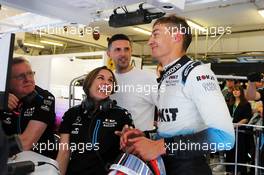 George Russell (GBR) Williams Racing with Claire Williams (GBR) Williams Racing Deputy Team Principal and Mike O'Driscoll (GBR) Williams Group CEO after qualifying. 03.08.2019. Formula 1 World Championship, Rd 12, Hungarian Grand Prix, Budapest, Hungary, Qualifying Day.