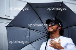 Lewis Hamilton (GBR) Mercedes AMG F1 on the drivers parade. 04.08.2019. Formula 1 World Championship, Rd 12, Hungarian Grand Prix, Budapest, Hungary, Race Day.