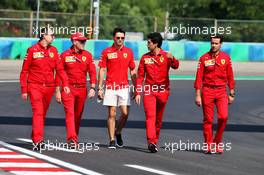 Charles Leclerc (MON) Ferrari walks the circuit with the team. 01.08.2019. Formula 1 World Championship, Rd 12, Hungarian Grand Prix, Budapest, Hungary, Preparation Day.