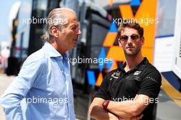 (L to R): Martin Reiss (SUI) Driver Manager with Romain Grosjean (FRA) Haas F1 Team. 01.08.2019. Formula 1 World Championship, Rd 12, Hungarian Grand Prix, Budapest, Hungary, Preparation Day.