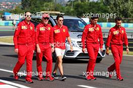 Charles Leclerc (MON) Ferrari walks the circuit with the team. 01.08.2019. Formula 1 World Championship, Rd 12, Hungarian Grand Prix, Budapest, Hungary, Preparation Day.