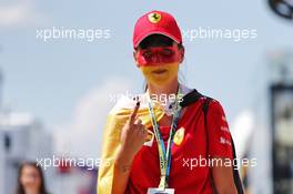 A Sebastian Vettel (GER) Ferrari fan. 01.08.2019. Formula 1 World Championship, Rd 12, Hungarian Grand Prix, Budapest, Hungary, Preparation Day.