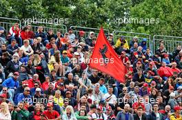 Circuit atmosphere - fans in the grandstand and a Ferrari flag. 06.09.2019. Formula 1 World Championship, Rd 14, Italian Grand Prix, Monza, Italy, Practice Day.