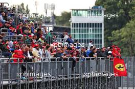 Fans in the grandstand. 06.09.2019. Formula 1 World Championship, Rd 14, Italian Grand Prix, Monza, Italy, Practice Day.