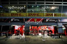 Ferrari pits at night. 06.09.2019. Formula 1 World Championship, Rd 14, Italian Grand Prix, Monza, Italy, Practice Day.