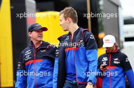 Daniil Kvyat (RUS) Scuderia Toro Rosso with Graham Watson (GBR) Scuderia Toro Rosso Team Manager. 06.09.2019. Formula 1 World Championship, Rd 14, Italian Grand Prix, Monza, Italy, Practice Day.