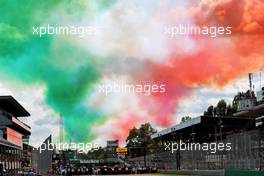 Grid atmosphere - air display before the start of the race. 08.09.2019. Formula 1 World Championship, Rd 14, Italian Grand Prix, Monza, Italy, Race Day.