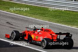 Race winner Charles Leclerc (MON) Ferrari SF90 celebrates at the end of the race. 08.09.2019. Formula 1 World Championship, Rd 14, Italian Grand Prix, Monza, Italy, Race Day.