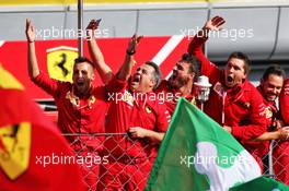 Ferrari celebrate at the podium. 08.09.2019. Formula 1 World Championship, Rd 14, Italian Grand Prix, Monza, Italy, Race Day.