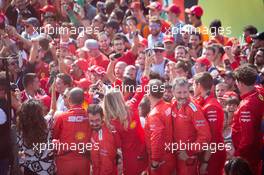 Ferrari fans celebrate at the podium. 08.09.2019. Formula 1 World Championship, Rd 14, Italian Grand Prix, Monza, Italy, Race Day.