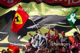 Ferrari fans celebrate at the podium. 08.09.2019. Formula 1 World Championship, Rd 14, Italian Grand Prix, Monza, Italy, Race Day.