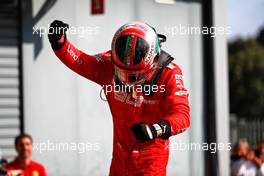 Race winner Charles Leclerc (MON) Ferrari SF90 celebrates in parc ferme. 08.09.2019. Formula 1 World Championship, Rd 14, Italian Grand Prix, Monza, Italy, Race Day.