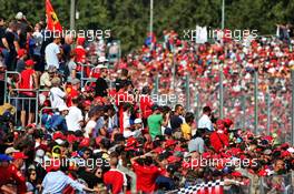 Ferrari fans in the grandstand. 08.09.2019. Formula 1 World Championship, Rd 14, Italian Grand Prix, Monza, Italy, Race Day.