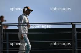 Valtteri Bottas (FIN) Mercedes AMG F1 on the podium. 08.09.2019. Formula 1 World Championship, Rd 14, Italian Grand Prix, Monza, Italy, Race Day.
