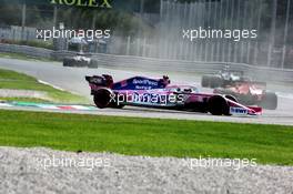 Lance Stroll (CDN) Racing Point F1 Team RP19 spins in the race. 08.09.2019. Formula 1 World Championship, Rd 14, Italian Grand Prix, Monza, Italy, Race Day.