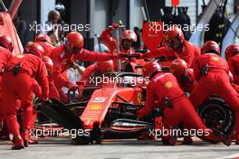 Sebastian Vettel (GER), Scuderia Ferrari during pitstop  08.09.2019. Formula 1 World Championship, Rd 14, Italian Grand Prix, Monza, Italy, Race Day.