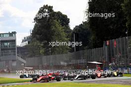 Charles Leclerc (MON) Ferrari SF90 leads at the start of the race. 08.09.2019. Formula 1 World Championship, Rd 14, Italian Grand Prix, Monza, Italy, Race Day.