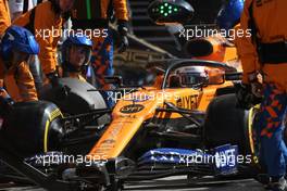 Carlos Sainz Jr (ESP), McLaren F1 Team during pitstop  08.09.2019. Formula 1 World Championship, Rd 14, Italian Grand Prix, Monza, Italy, Race Day.