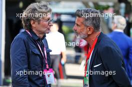 (L to R): Guido Pozzi (ITA) with Enrico Zanarini (ITA) Driver Manager. 07.09.2019. Formula 1 World Championship, Rd 14, Italian Grand Prix, Monza, Italy, Qualifying Day.