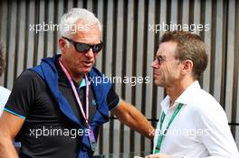 (L to R): Christian Danner (GER) with Paul Stewart (GBR). 07.09.2019. Formula 1 World Championship, Rd 14, Italian Grand Prix, Monza, Italy, Qualifying Day.