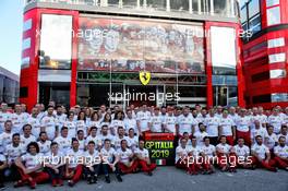 Ferrari celebrates 90th anniversary at a team photograph. 07.09.2019. Formula 1 World Championship, Rd 14, Italian Grand Prix, Monza, Italy, Qualifying Day.