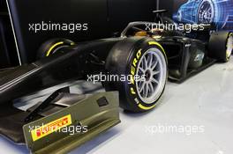 F2 car with 2020 Pirelli tyres. 07.09.2019. Formula 1 World Championship, Rd 14, Italian Grand Prix, Monza, Italy, Qualifying Day.