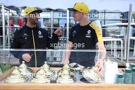 Nico Hulkenberg (GER), Renault Sport F1 Team and Daniel Ricciardo (AUS), Renault F1 Team  07.09.2019. Formula 1 World Championship, Rd 14, Italian Grand Prix, Monza, Italy, Qualifying Day.