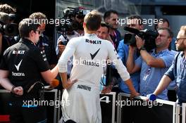 George Russell (GBR) Williams Racing with the media. 07.09.2019. Formula 1 World Championship, Rd 14, Italian Grand Prix, Monza, Italy, Qualifying Day.
