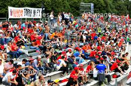 Circuit atmosphere - fans in the grandstand. 07.09.2019. Formula 1 World Championship, Rd 14, Italian Grand Prix, Monza, Italy, Qualifying Day.