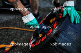 Pirelli tyres washed in the paddock. 07.09.2019. Formula 1 World Championship, Rd 14, Italian Grand Prix, Monza, Italy, Qualifying Day.