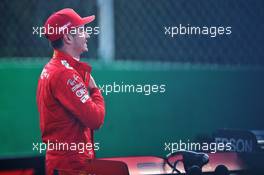Charles Leclerc (MON) Ferrari celebrates his pole position in qualifying parc ferme. 07.09.2019. Formula 1 World Championship, Rd 14, Italian Grand Prix, Monza, Italy, Qualifying Day.