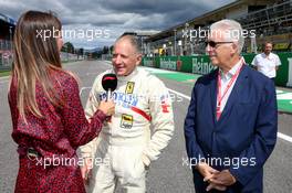 (L to R): Federica Masolin (ITA) Sky F1 Italia Presenter with Jody Scheckter (RSA) and Piero Ferrari (ITA) Ferrari Vice-President. 08.09.2019. Formula 1 World Championship, Rd 14, Italian Grand Prix, Monza, Italy, Race Day.
