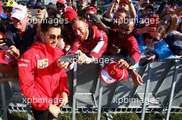 Charles Leclerc (MON) Ferrari with fans. 08.09.2019. Formula 1 World Championship, Rd 14, Italian Grand Prix, Monza, Italy, Race Day.