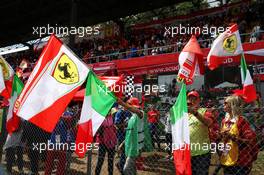 Ferrari fans in the grandstand. 08.09.2019. Formula 1 World Championship, Rd 14, Italian Grand Prix, Monza, Italy, Race Day.